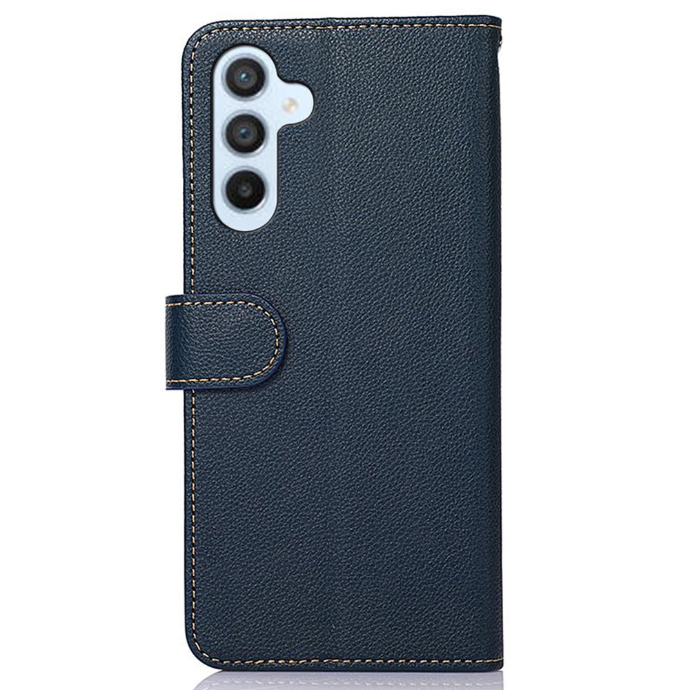 KHAZNEH For Samsung Galaxy S23 FE PU Leather Case Litchi Texture Wallet RFID Blocking Stand Phone Cover