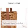 Japanese Hand Woven Picnic Basket Imitation Rattan Large Shopping Baskets Fruit Vegetable Storage Basket With Handle