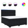 Maison Exclusive - Sommier à lattes de lit avec matelas Noir 180x200 cm Velours
