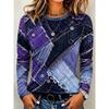 Autumn Women's 3D Printed Crew Neck Long Sleeve T-Shirt