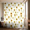 Sunflower Floral Shower Curtain Waterproof Fabric Bathroom Curtain With Hooks Van Gogh Starry Night Print