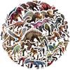 50Pcs Cartoon Jurassic Dinosaur Graffiti Guitar Laptop Luggage Diy Children’S Waterproof Stickers