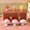 Yousheng Miniature Dollhouse Flower Bouquet Accessories Mini Artificial Resin Rose Tulip Sunflower Lily Flower Figurine for DIY Garden Bonsai Micro