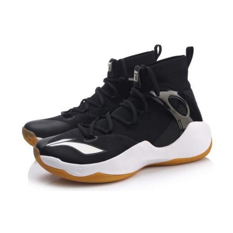 New LiNing SONIC 6 V2 Cushioning And Breathable High Top Basketball Shoes Men's Black ABAN027-2