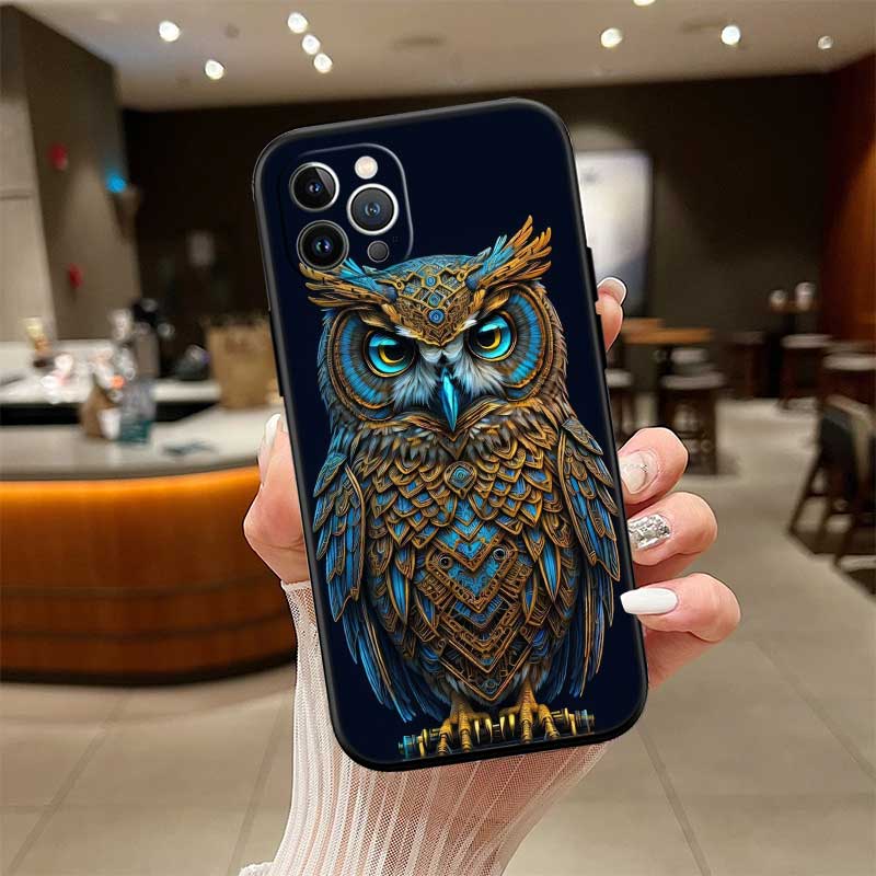 RE16 Cartoon Art Owl New High-End Shell Phone Case for Xiaomi Poco C40 C50 C51 C55 C65 C71 C75 F3 F5 F6 F7 M2 M3 Pro Ultra