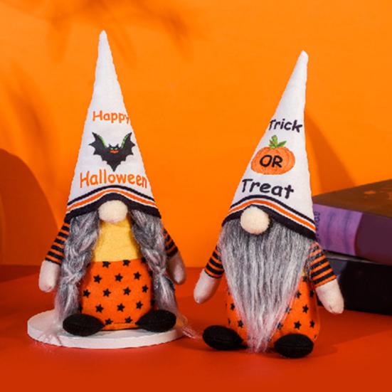 Reusable Halloween Decorations Gnome Decor, Rudolph Faceless Doll Figurine for Shelf Table, Spooky Home Decor Cute Ornament Party Home, Trick or Treat