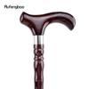 Brown Wooden Single Joint Fashion Walking Stick Decorative Cospaly Cane Halloween Mace Crutch  Wand Crosier 92cm