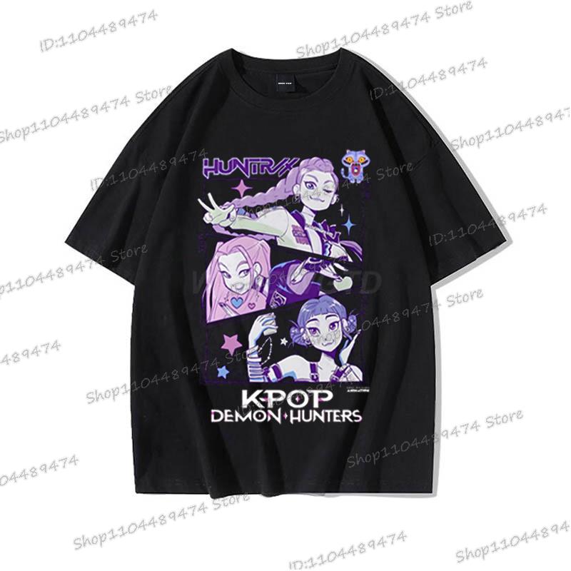 KPop Demon Hunters T-shirt for Women Men Fashion Anime Movie Tees Cute KPop Demon Hunters Funny Short Sleeve T Shirt Gifts