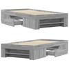 Bed Frame Gray Sonoma 75x190 cm Particleboard