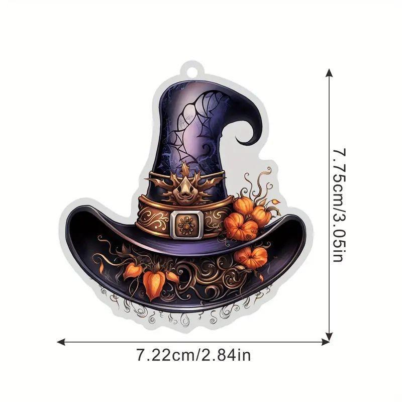 Retro Stylish Acrylic Car Hanging Ornament Gothic Design Perfect For Halloween Decor