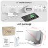 Digital Projection Alarm Clock Large LED Display 180° Rotatable Projector & Dimmer 12/24H DST With Time Temperature for Home Bed