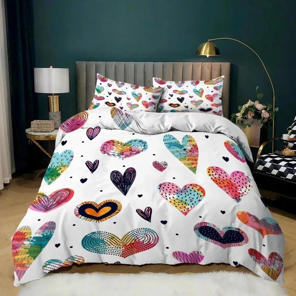 Móda Barevné Tečky Motýli Povlak na Peřinu Kreslený Vzor Ložní Souprava Přikrývka Lněné Povlaky na Polštáře Jednolůžko Dvoulůžko Queen