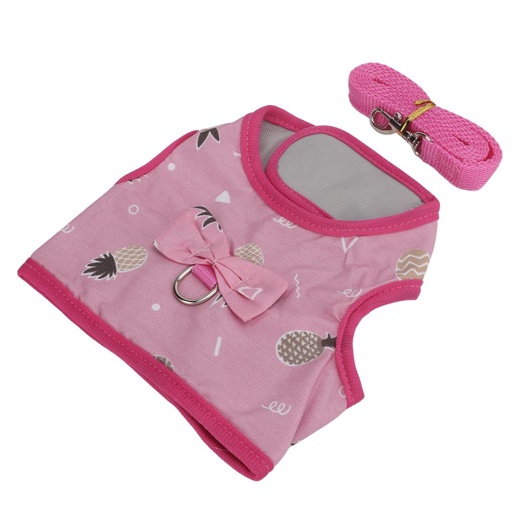 Kleintiergeschirr Leine Niedlich Atmungsaktiv Verstellbar Kaninchenweste Zugseil für Hamster Katze Meerschweinchen