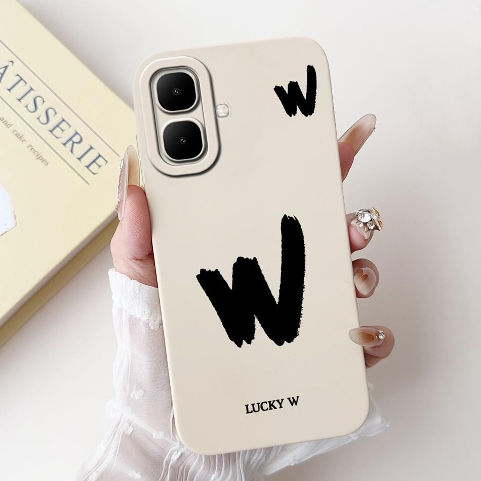 For Infinix Smart 10 2025 Lucky Initial Letter Phone Case For Infinix Smart10 Soft Silicone Shockproof Cases