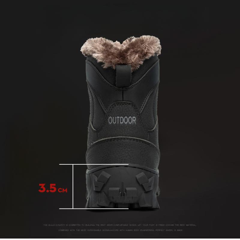 Winter Outdoor wasserdichte Herrenstiefel, russischer Stil, Stiefeletten für Herren, Schneestiefel, Übergröße 40–48