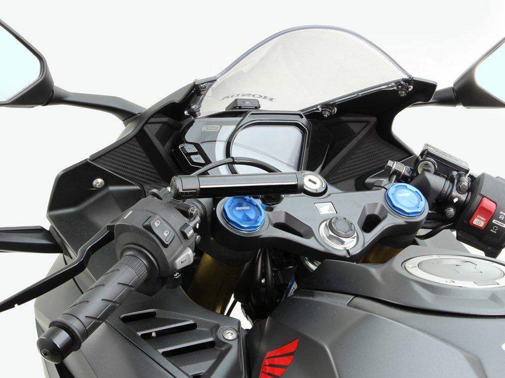 HURRICANE Clamp with USB Power for CBR250RR HU1026B Bar, Black, Supply, (MC51)
