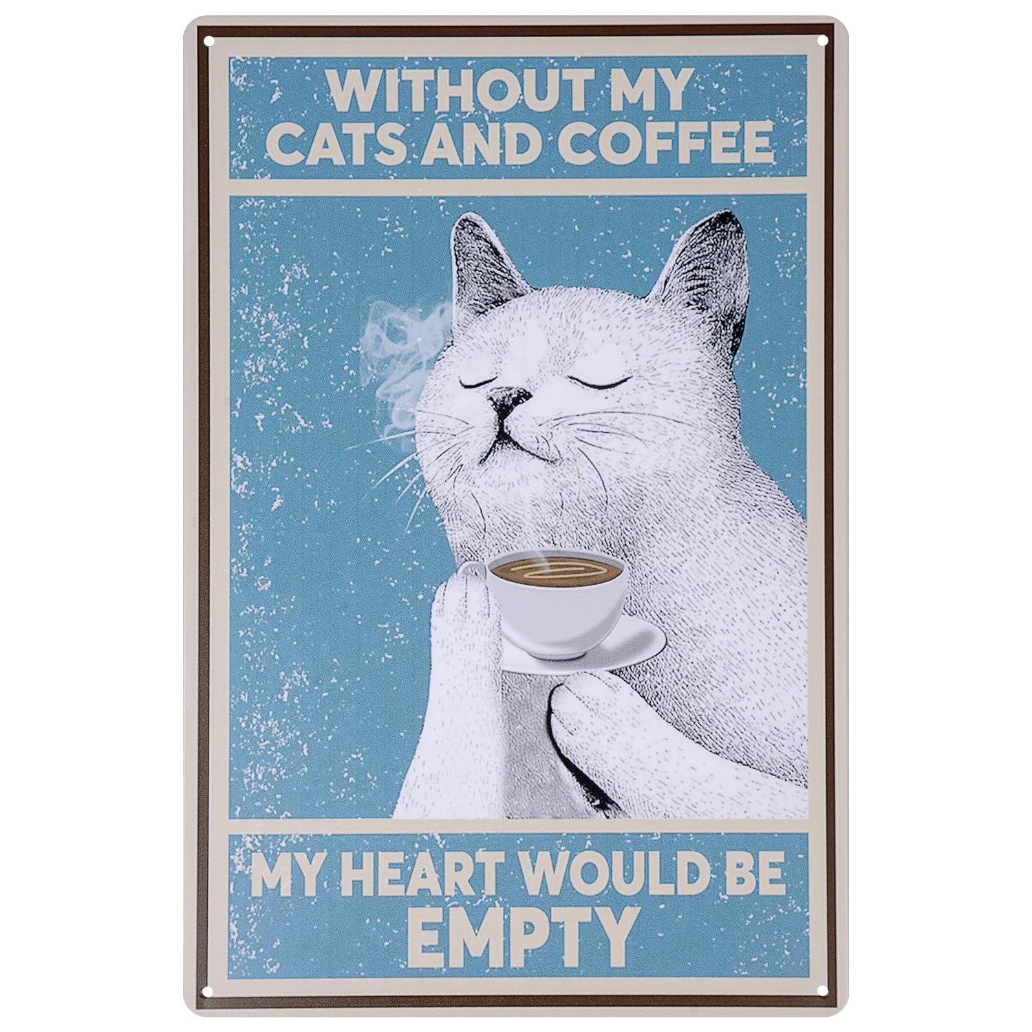 

Tin American Retro Vintage Decorative Interior Stylish Store Wall Easy to Install 20cm x Sign, Cat, Style, Painting, Decoration, Decor, Decor, (8343,