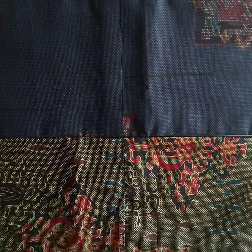 Used Pure silk, Oshima Tsumugi remake, reversible half-width obi, Mikawa obi core, long half-width obi, one-of-a-kind item