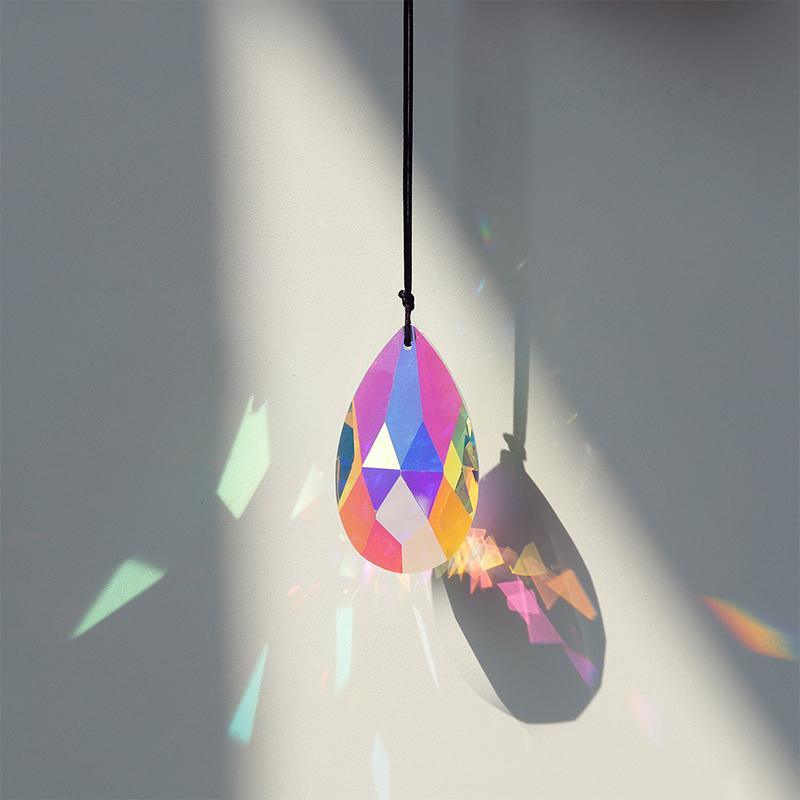 Crystals Wind Chime Prism Sun Catchers Handmade Jewellery Garden Hanging Pendant Rainbow Chaser Ornament Window Garden Decor