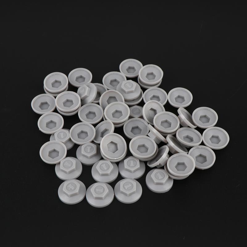 Outer Hexagonal Screw Waterproof Caps 50PCS Wear-resistant Plastic Protection Covers for Deck Building Garden Shed Assembly Outdoor Repair Works