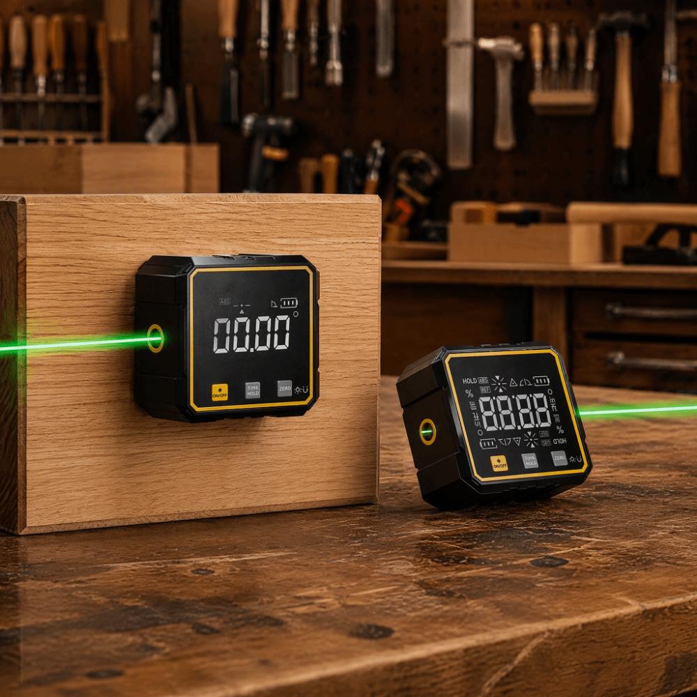 Four-sided Magnetic Slope Meter Waterproof Angle Finder Level Gauge Tool