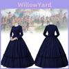 Civil War Inspired Retro Dress For Women With Polyester For Stage And Party Use