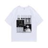Rapper 21 Savage I Am I Was Music Album Graphic T-shirt Men Hip Hop T Shirts Male Vintage Casual Tshirt Men Fashion Streetwear