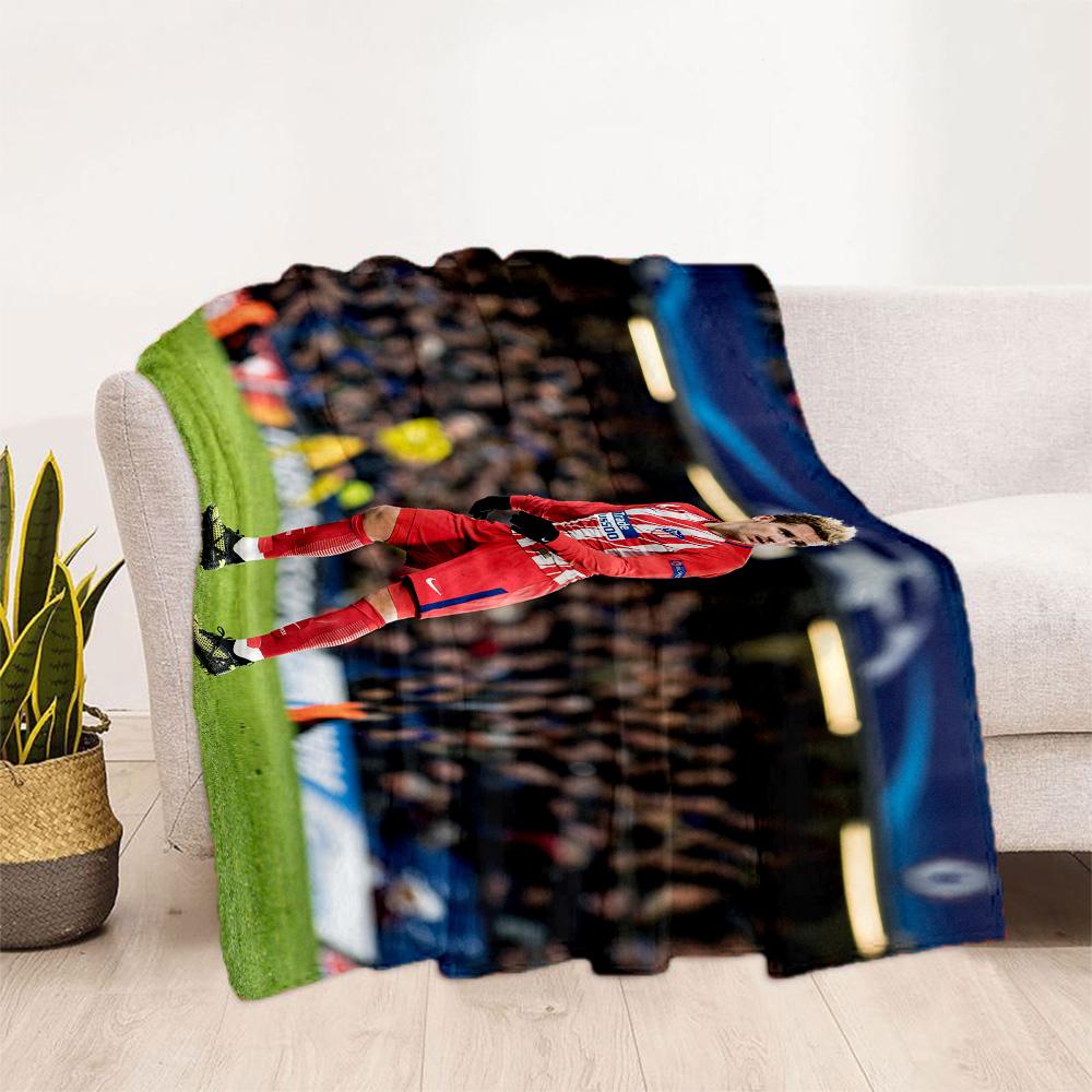 Atletico Madrid Player Blanket Comfortable Suitable for Chair Sofa Picnics Four Seasons Universal Modern Gifts For Family Or Friends