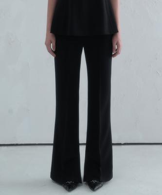 VIVACIOUS Par Pintuck Bootscut Slacks Black