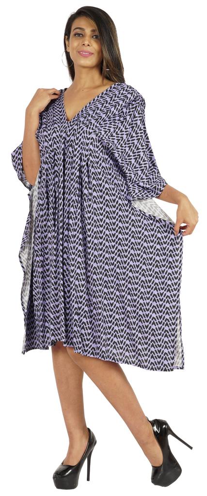 Moomaya Womens Short Kaftan Cover Up Night Dress Kaftan Gown Kimono
