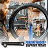 Bike Mudguard Frame Stainless Mountain Bike Fork Mount Stainless Steel Adjustable Length Mud Cover Extender for Teens Adults