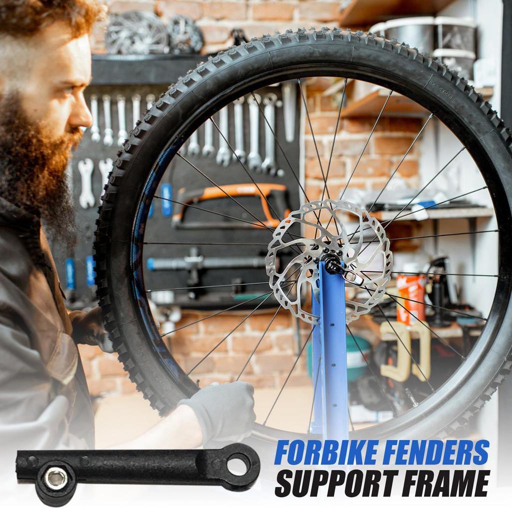 Bike Mudguard Frame Stainless Mountain Bike Fork Mount Stainless Steel Adjustable Length Mud Cover Extender for Teens Adults