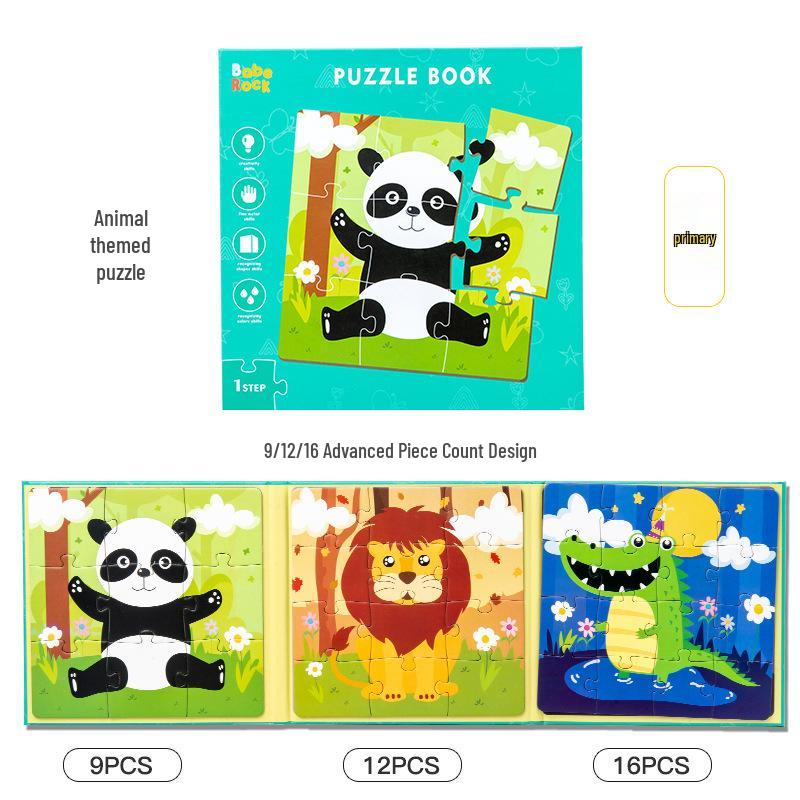 

3-in-1 Folding Magnetic Travel Puzzle Book - Early Education Toy for Babies