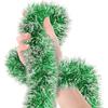 2M Christmas Tinsel Garland Iridescent Red Green Metallic Tinsel Twist Garland Glitter Hanging for Xmas Tree Decoration Party 7