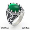 Source Retro Viking Jewelry, Palace Style Luxury Gemstone Engraved Stainless Steel Men'S Ring