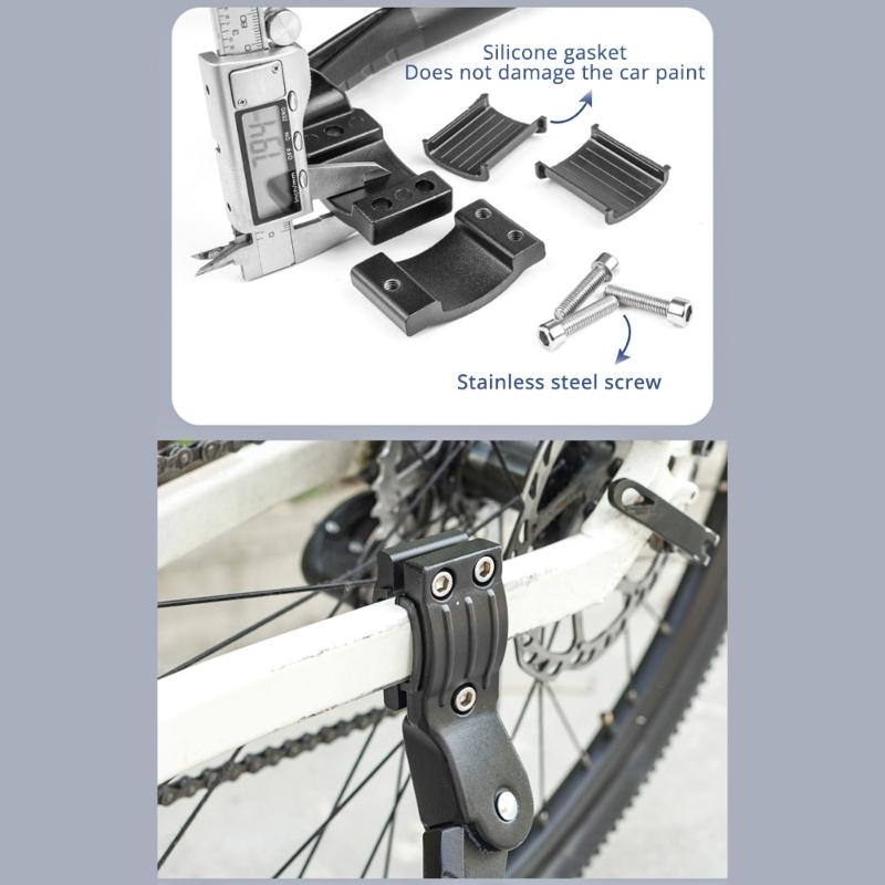Aluminiumlegierung Seiten-Heck-Parkständer Rennrad Ständer Parkständer Fußstütze Verstellbar Fahrrad Ständer