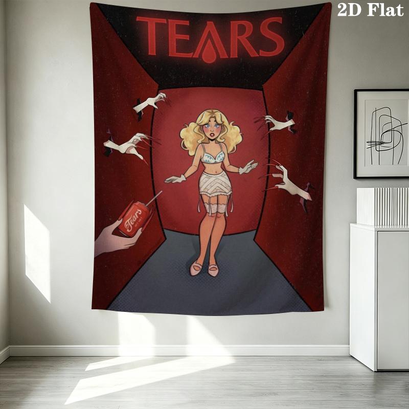 Sabrina Carpenter Pattern Wall Tapestry Aesthetic Wall Hanging Printed Fabric Blanket Decorative Tapestries for Bedroom Living Room Home Decor