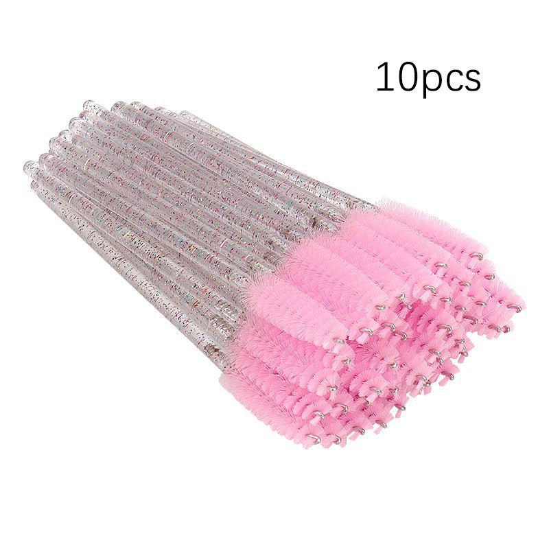 Disposable Eyelash Eye Brush With Elegant Crystal Diamond Handle And Spiral Design For Precise Makeup Application