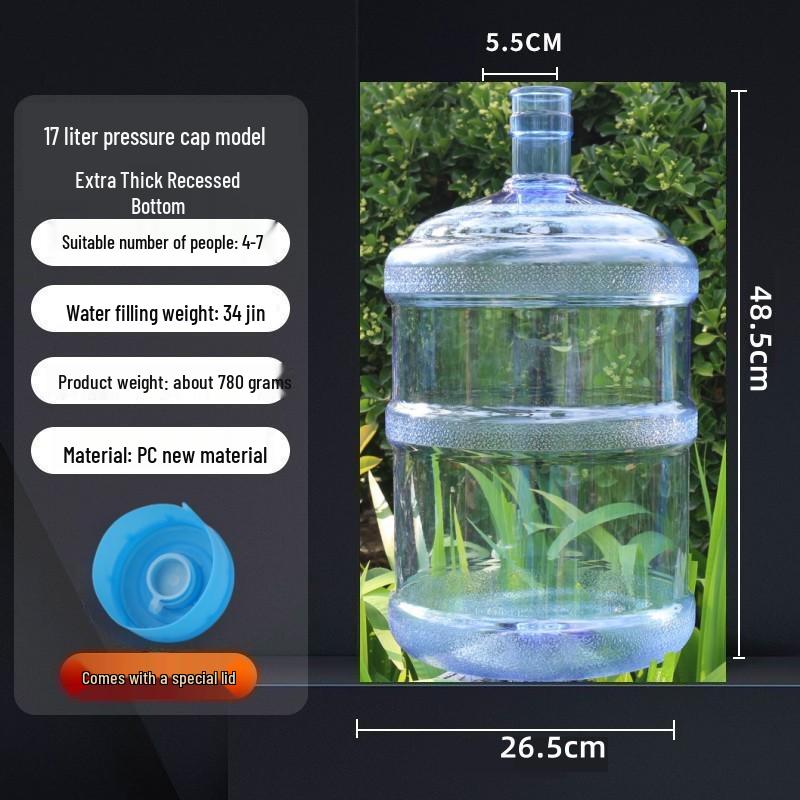 Food Grade PC Portable Water Dispenser - Thickened Empty Bucket for Mineral Water and Tea Bar Use