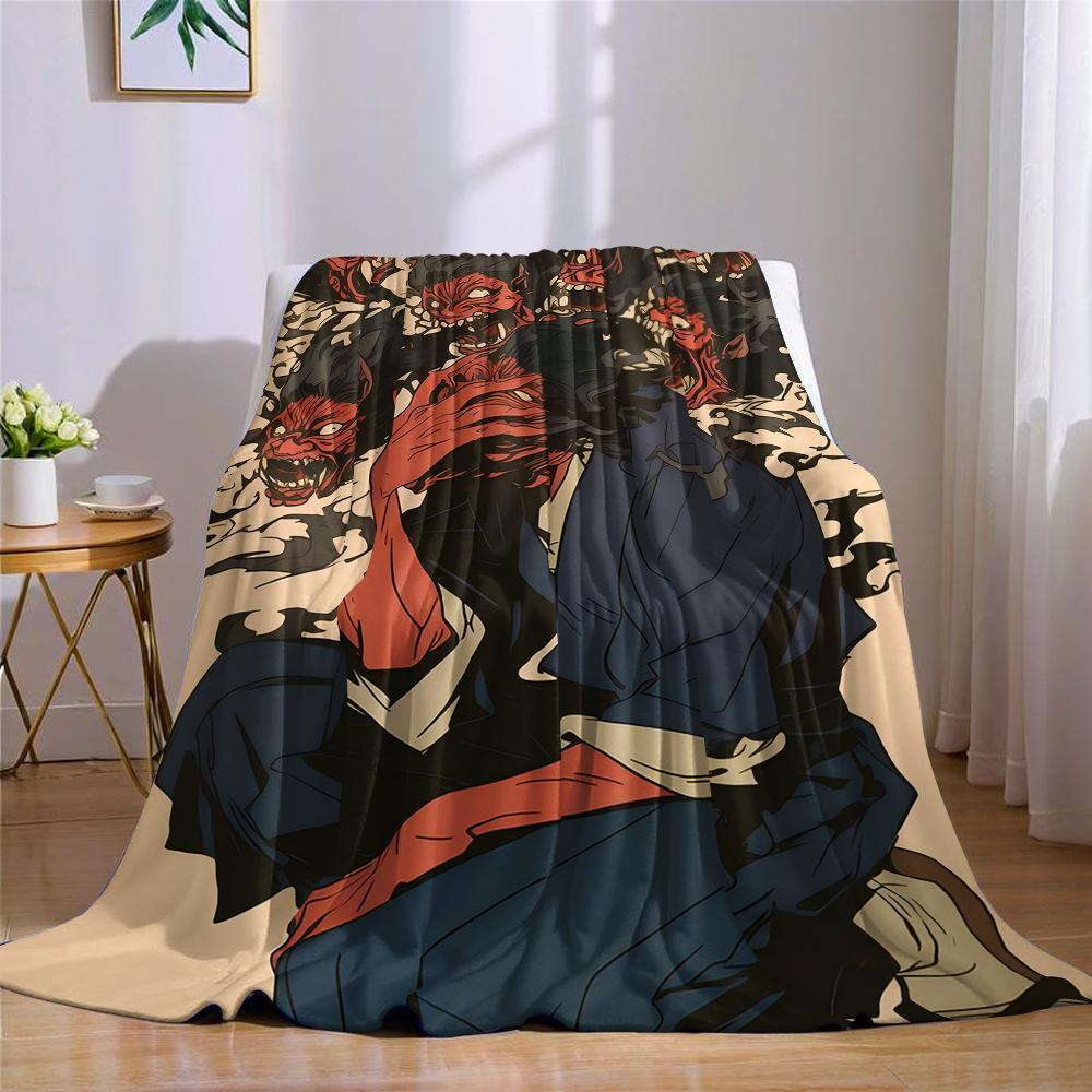 Demon Horde Gloom Flannel Blanket Warm Soft Halloween Christmas Couch Warm Cozy Decorative Decor Gift for All Season