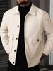 Men's Casual Workwear Lapel Jacket - Short, Warm, Trendy Korean Style for Autumn/Winter