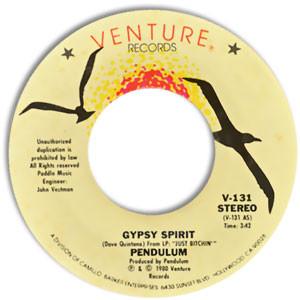 

7inch Record PENDULUM (7) - Gypsy Spirit / Movin Day V131 Venture Records 1980 US Soul/Funk Used