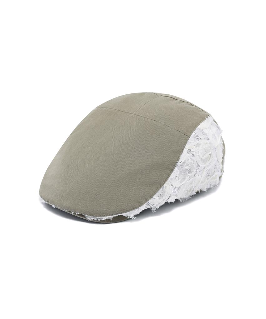 NICEGHOSTCLUB Flower Lace Skull Hunting Cap_Khaki(Ng2Gsuab23A)