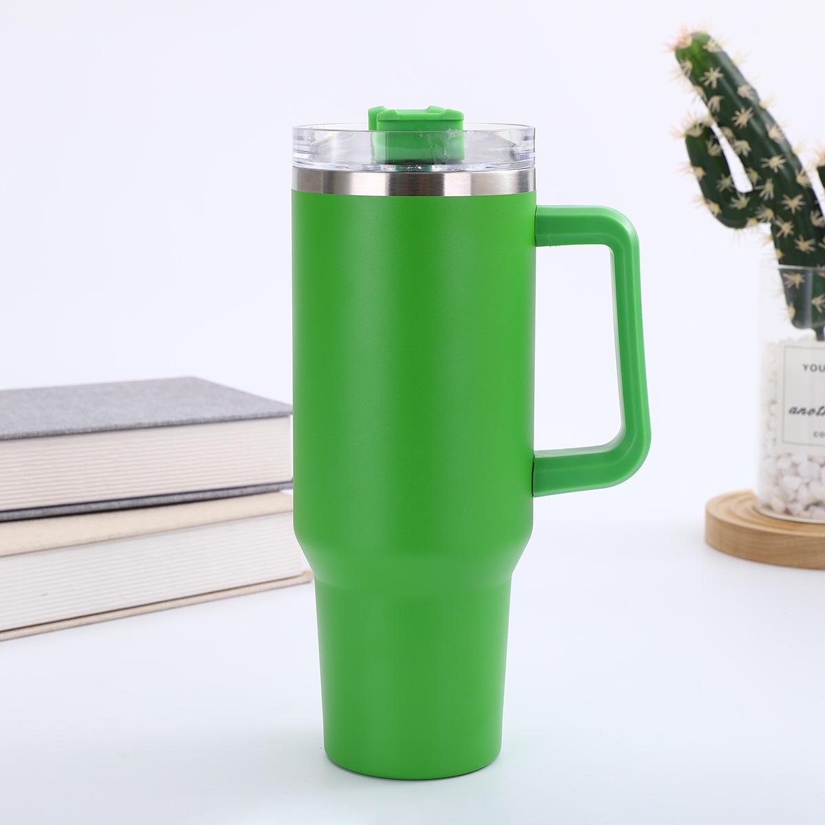 Cross-Generation 40oz Insulated Stainless Steel Car Cup with Handle and Straw - Large Capacity Ice Buster 30oz