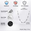 Xiaomi Vnox Personality Thorn Knot Links Necklaces for Men Women,Unisex Stainless Steel Geometric Chain Collar,No Fade Irregular Choker