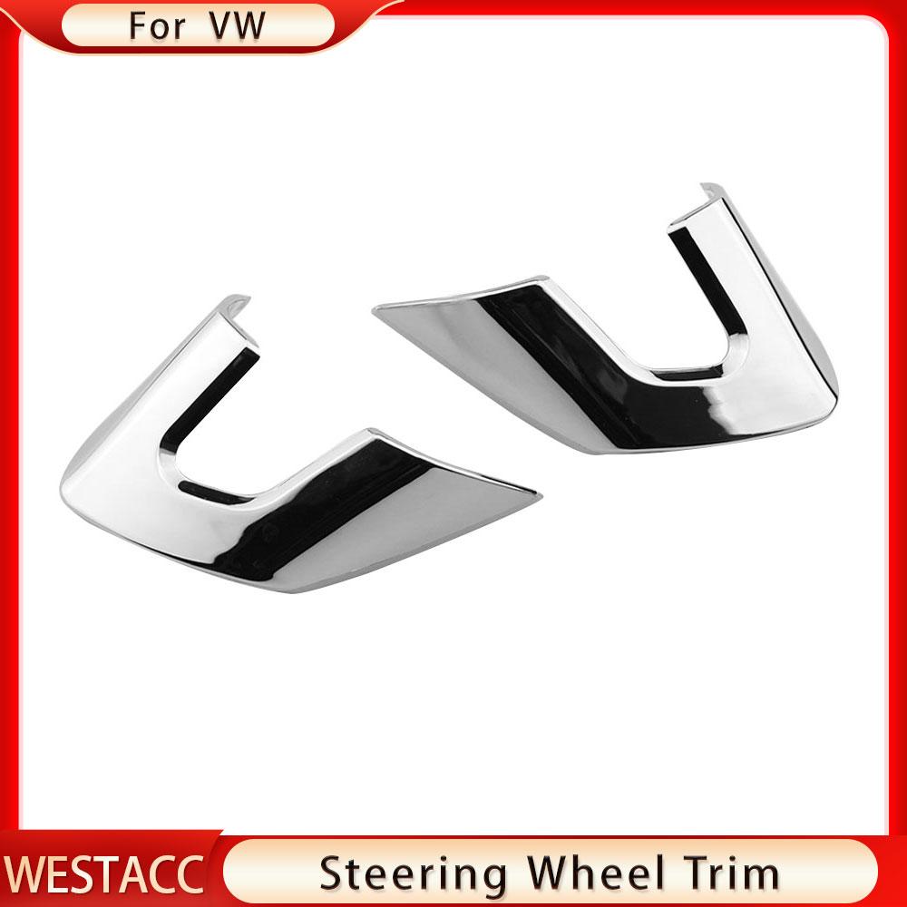 ABS Chrom Auto Lenkrad Abdeckung Dekoration Aufkleber Trim für Volkswagen VW GOLF 6 MK6 JETTA MK5 MK6 POLO Bora