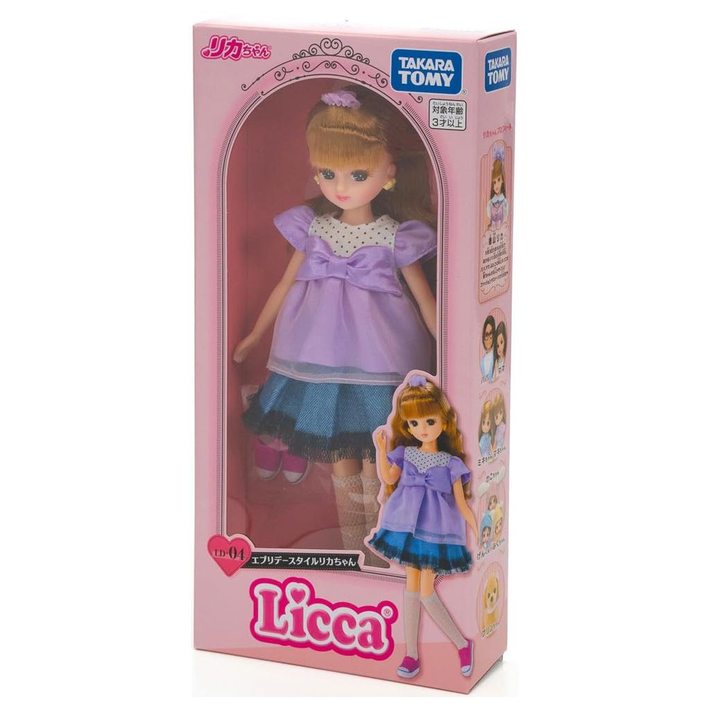 Takara Tomy Doll Everyday Style Pretend Play Toy for Ages 3 and Up Licca-chan LD-04 Licca-chan Dress-Up