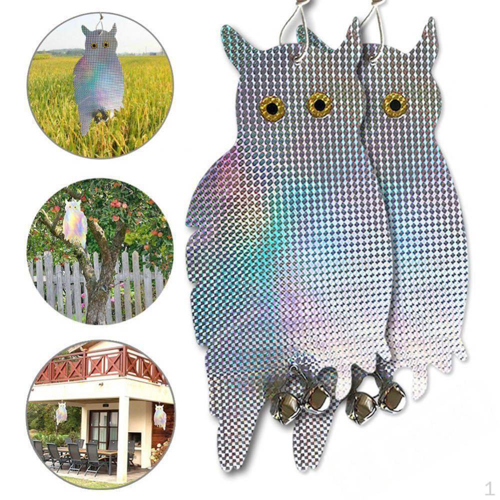 

Fake Owl Decoy Scare Birds Squirrels Away Reflecting Eyes Repel Garden Pest