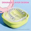 Retainer Case With Built-in Mirror Portable Denture Storage Box For Invisalign Aligners Braces Mouth Guard