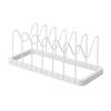 Yamazaki Tower Under-Sink Extendable Pot Lid & Frying Pan Stand, White, Approx. W45-82 x D20 x H17.5cm, Model 3840